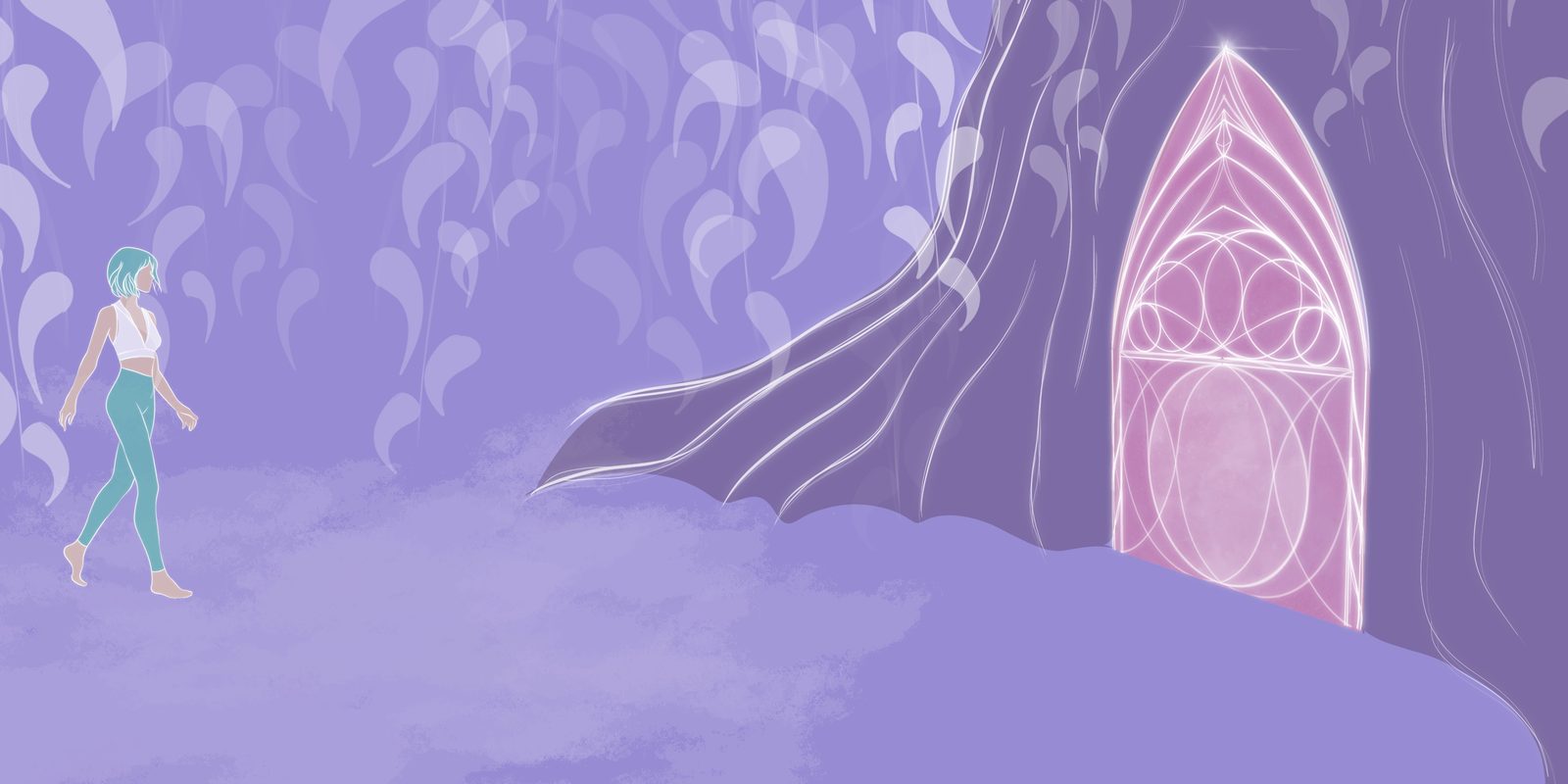 Spiral U concept painting